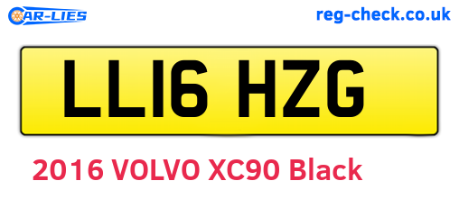 LL16HZG are the vehicle registration plates.