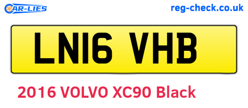 LN16VHB are the vehicle registration plates.