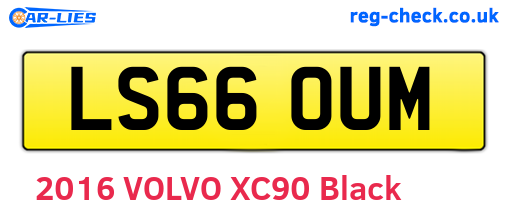LS66OUM are the vehicle registration plates.