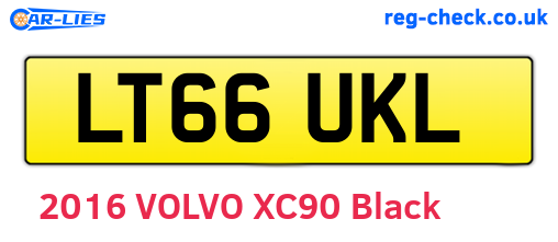 LT66UKL are the vehicle registration plates.