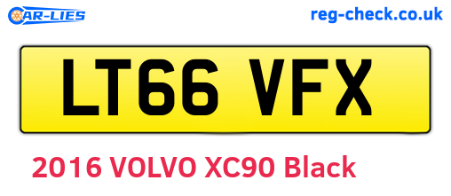 LT66VFX are the vehicle registration plates.
