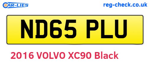 ND65PLU are the vehicle registration plates.