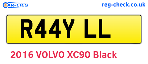 R44YLL are the vehicle registration plates.