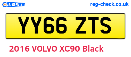 YY66ZTS are the vehicle registration plates.
