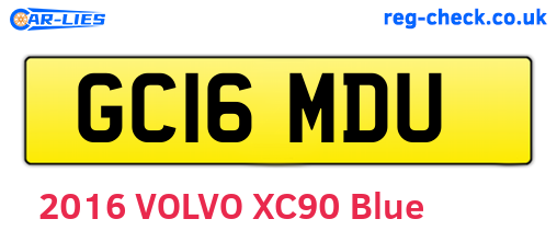 GC16MDU are the vehicle registration plates.