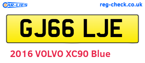 GJ66LJE are the vehicle registration plates.