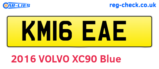 KM16EAE are the vehicle registration plates.