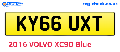 KY66UXT are the vehicle registration plates.