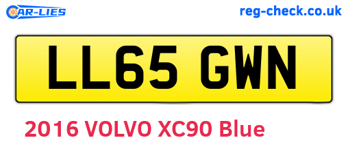 LL65GWN are the vehicle registration plates.