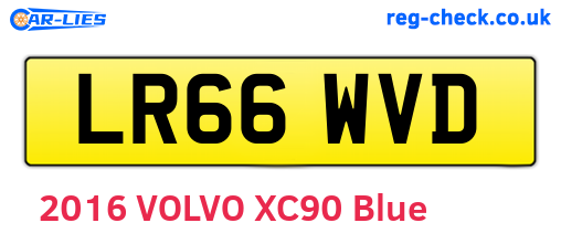 LR66WVD are the vehicle registration plates.