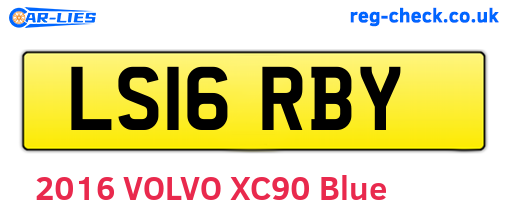 LS16RBY are the vehicle registration plates.