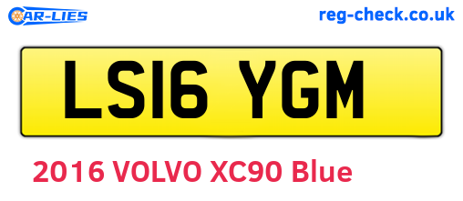 LS16YGM are the vehicle registration plates.
