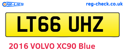 LT66UHZ are the vehicle registration plates.