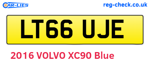 LT66UJE are the vehicle registration plates.