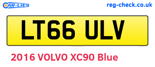 LT66ULV are the vehicle registration plates.