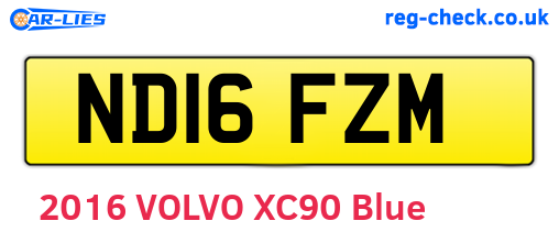 ND16FZM are the vehicle registration plates.