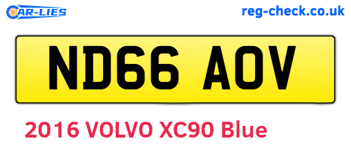 ND66AOV are the vehicle registration plates.