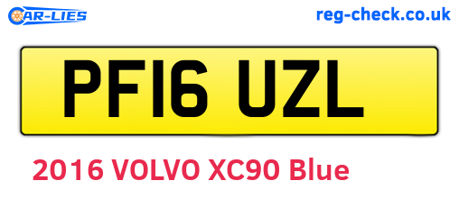 PF16UZL are the vehicle registration plates.