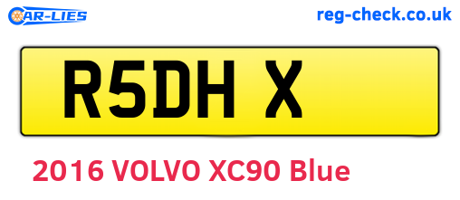 R5DHX are the vehicle registration plates.