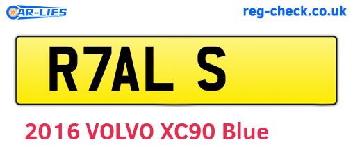 R7ALS are the vehicle registration plates.