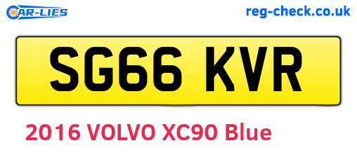 SG66KVR are the vehicle registration plates.