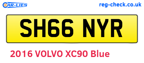 SH66NYR are the vehicle registration plates.