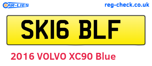SK16BLF are the vehicle registration plates.
