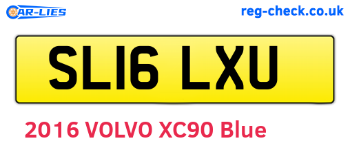 SL16LXU are the vehicle registration plates.