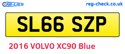 SL66SZP are the vehicle registration plates.
