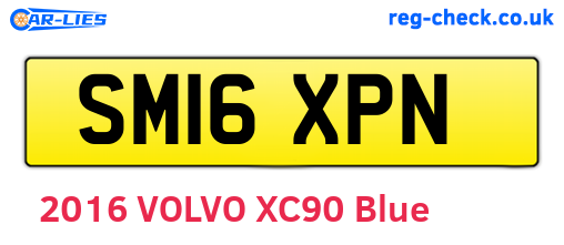 SM16XPN are the vehicle registration plates.