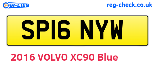 SP16NYW are the vehicle registration plates.