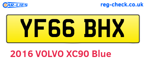 YF66BHX are the vehicle registration plates.