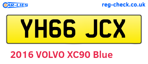 YH66JCX are the vehicle registration plates.