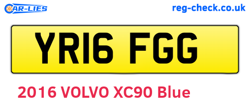 YR16FGG are the vehicle registration plates.