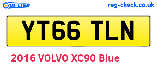 YT66TLN are the vehicle registration plates.