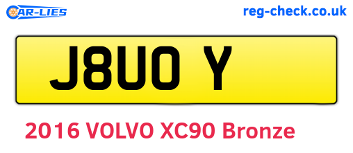 J8UOY are the vehicle registration plates.