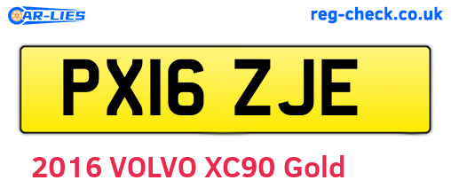 PX16ZJE are the vehicle registration plates.