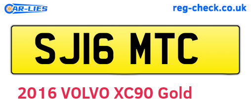 SJ16MTC are the vehicle registration plates.
