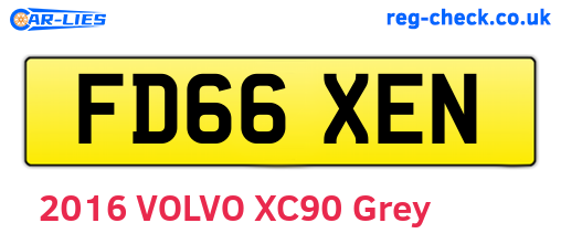 FD66XEN are the vehicle registration plates.