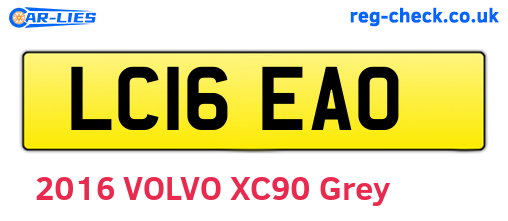 LC16EAO are the vehicle registration plates.