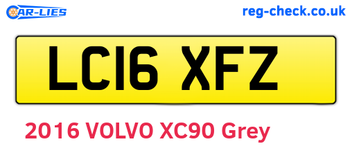 LC16XFZ are the vehicle registration plates.