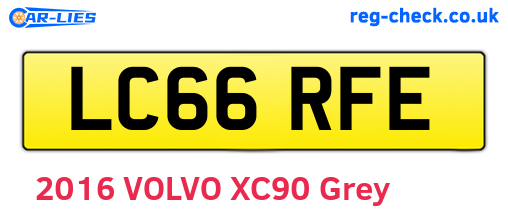 LC66RFE are the vehicle registration plates.