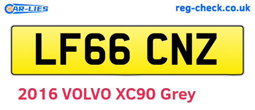 LF66CNZ are the vehicle registration plates.