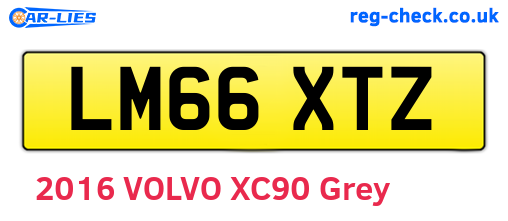 LM66XTZ are the vehicle registration plates.