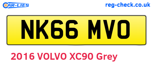 NK66MVO are the vehicle registration plates.