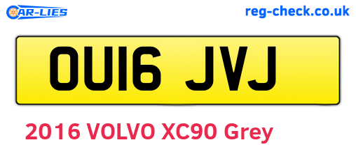 OU16JVJ are the vehicle registration plates.