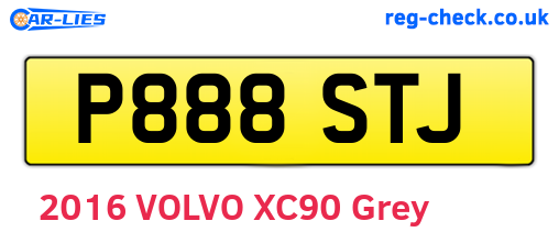 P888STJ are the vehicle registration plates.