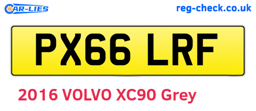 PX66LRF are the vehicle registration plates.