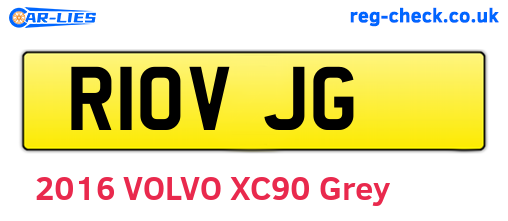 R10VJG are the vehicle registration plates.