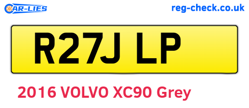 R27JLP are the vehicle registration plates.